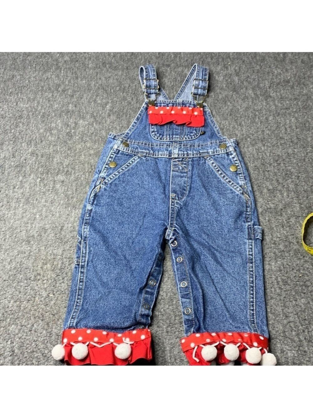 ❤️❤️Faded Glory Infant Denim Overalls Size 12 Months